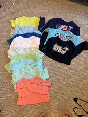 Vineyard Vines Kids T-Shirt Lot - Yellow, White, Blue, Navy, Mint, Coral
